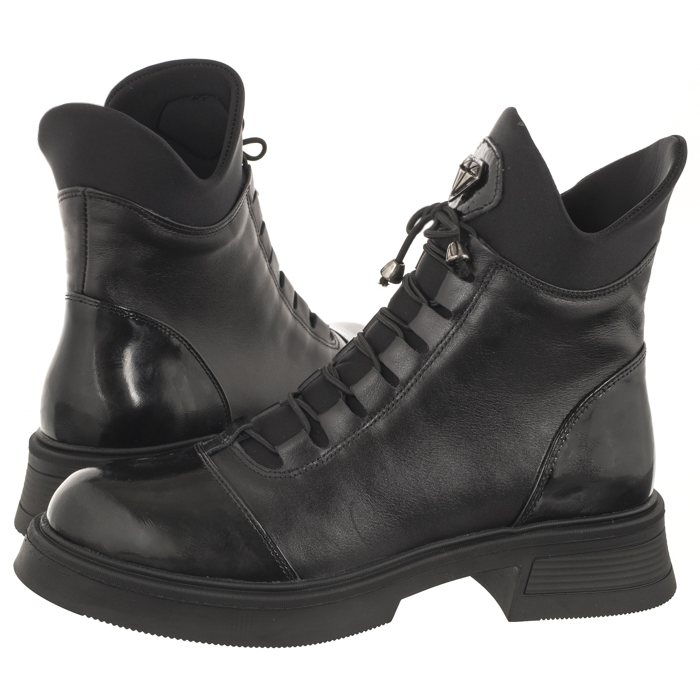 Dámské kožené kozačky Venezia černé