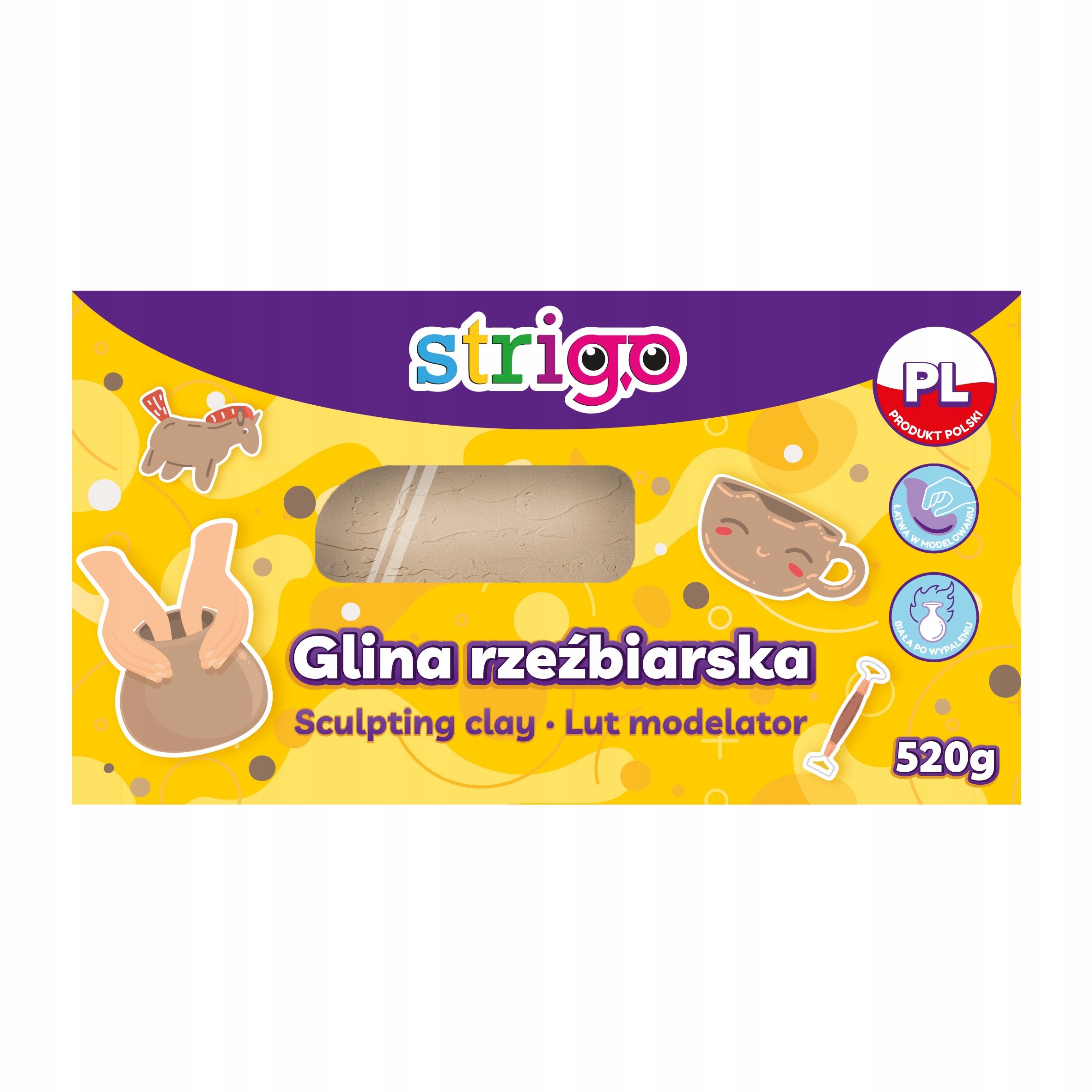 

Glina rzeźbiarska Strigo naturalna, 520g