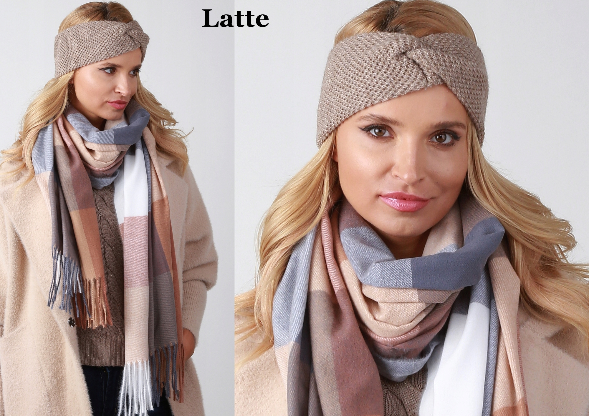 BOHO OPASKA DAMSKA NA GŁOWĘ USZY ZIMĘ - KOLORY O3 Wzór dominujący inny wzór