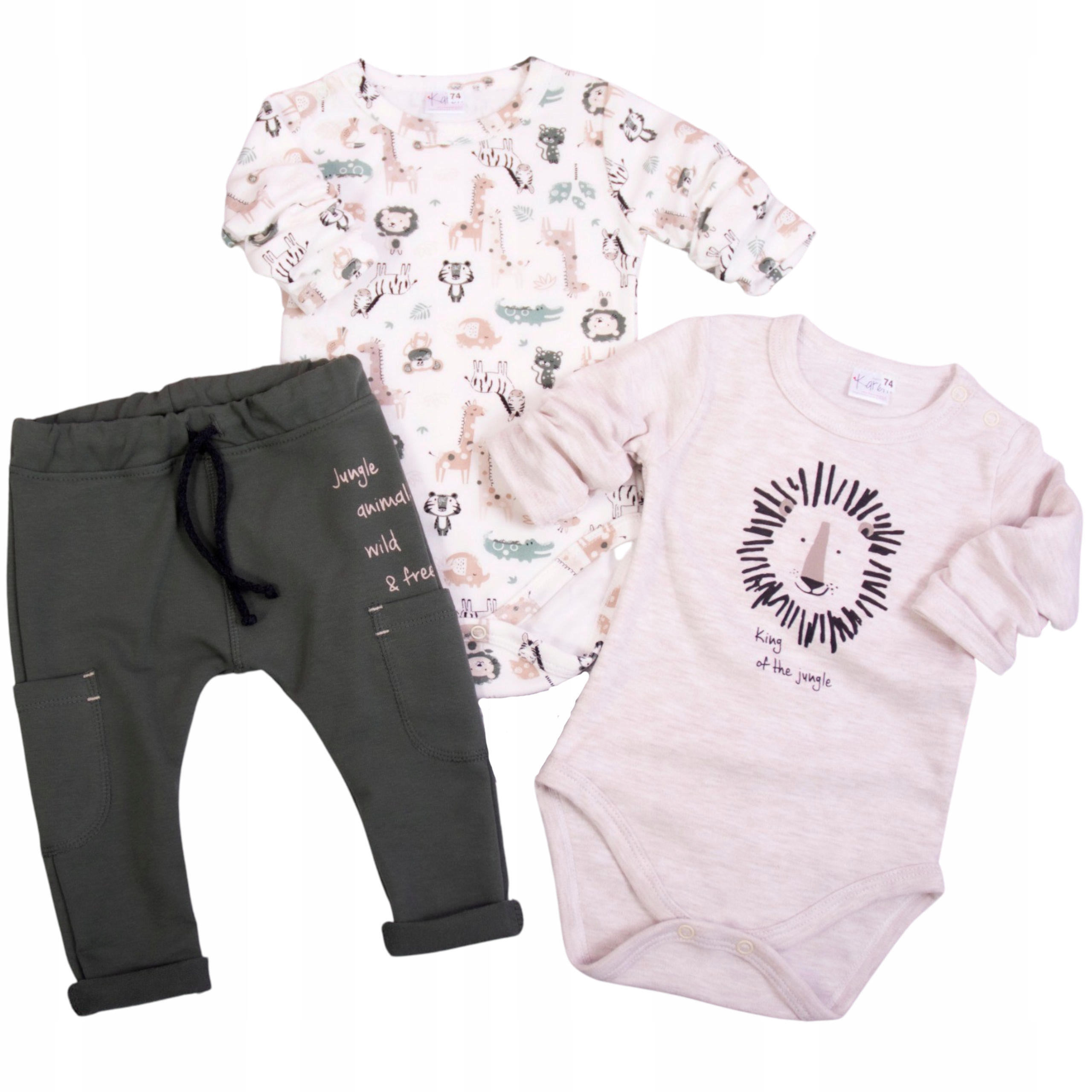 

Komplet 3cz. Body Spodnie 62 prezent niemowlaka