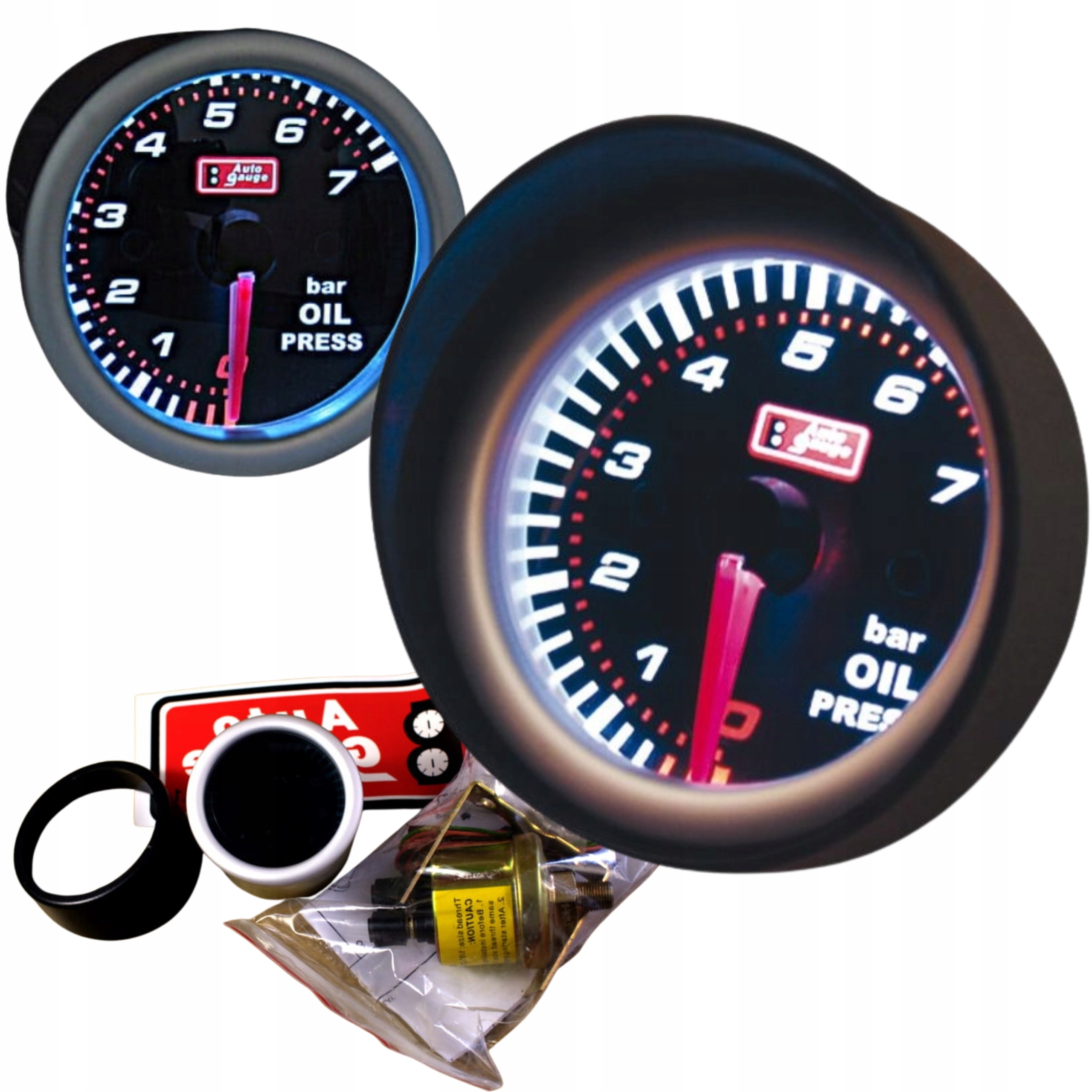 Analógový indikátor tlaku oleja Auto Gauge Séria Smoke Priemer 52 mm
