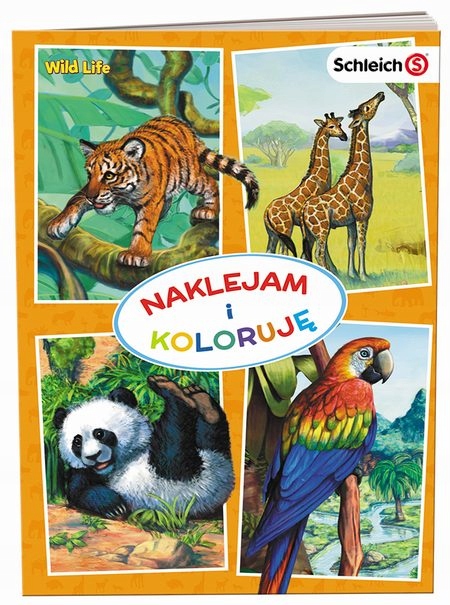 

Wild Life Naklejam i koloruję Schleich NAK-8101 Kd