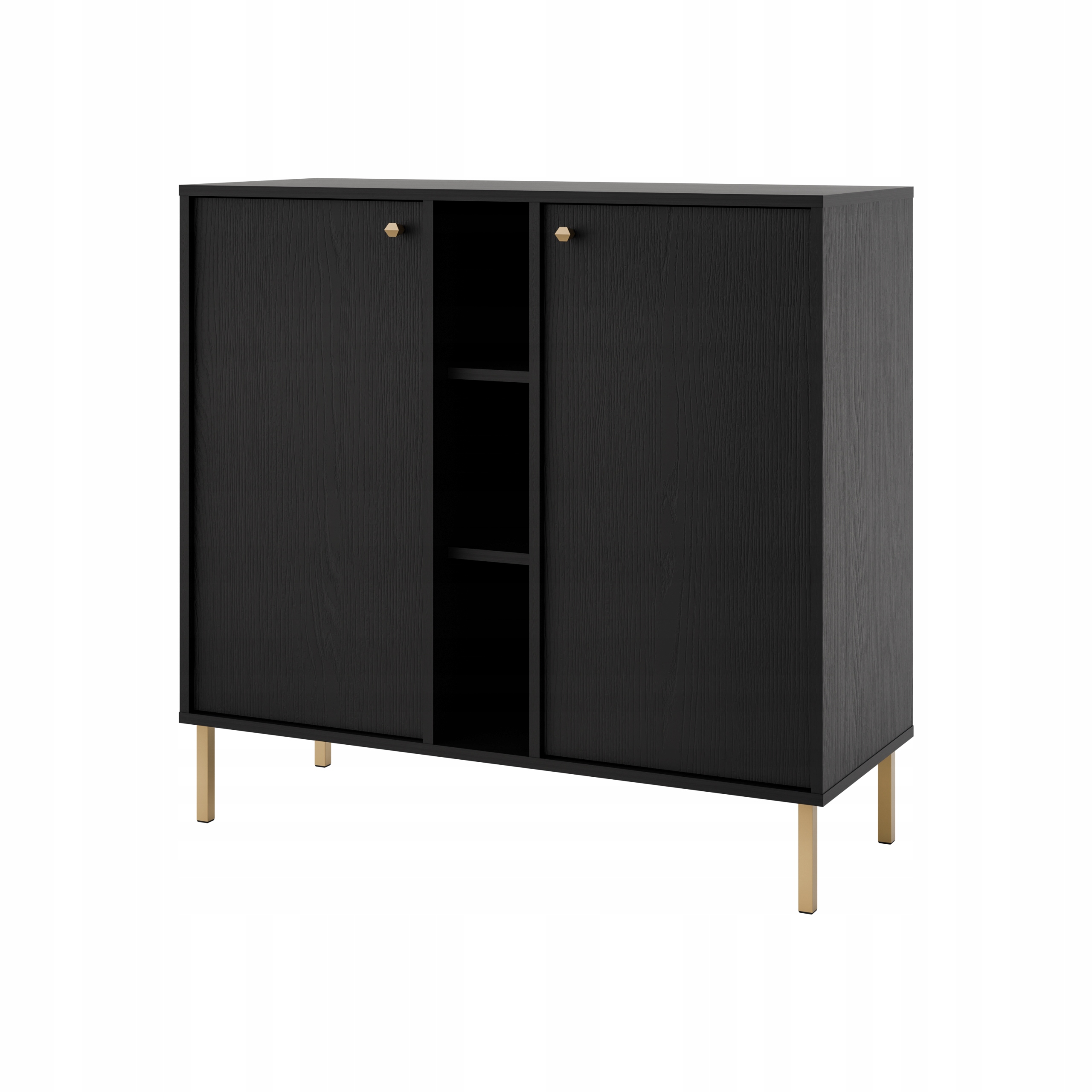 Dvoudveřová komoda do obývacího pokoje Sakai 2 2F T822 Černá
