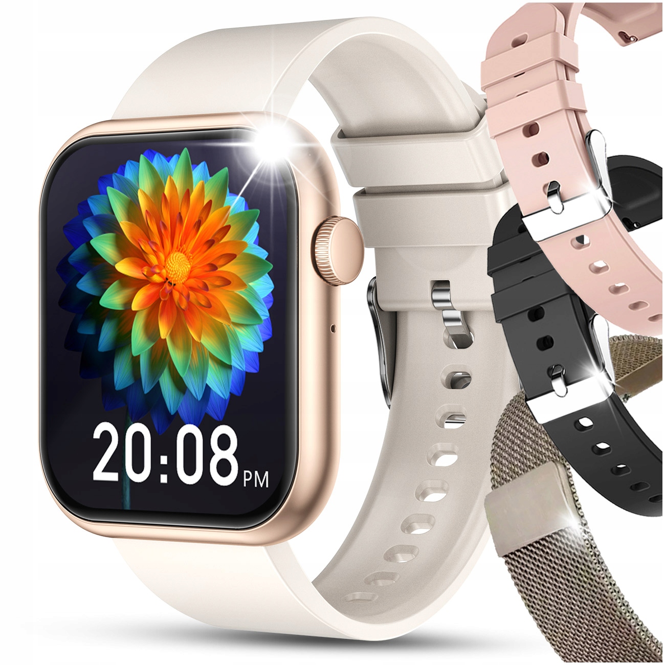 Chytré Hodinky Hodinky Dámské Hodinky Volání Sms Sport Zdraví Zlaté Menu Pl 4 Řemínky