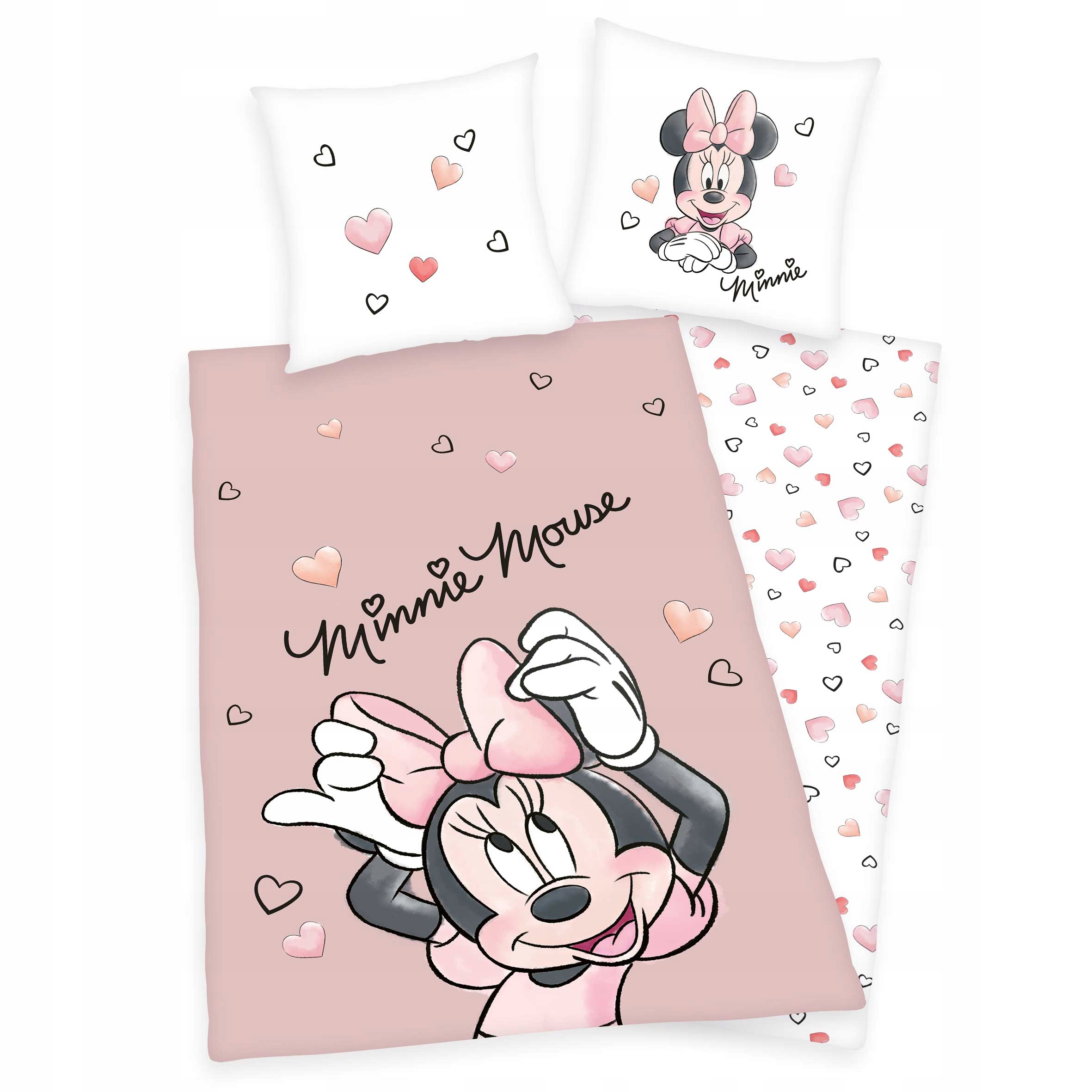 Pościel bawełniana 140x200 Myszka Minnie Miki 100% Bawełna Dla Dzieci