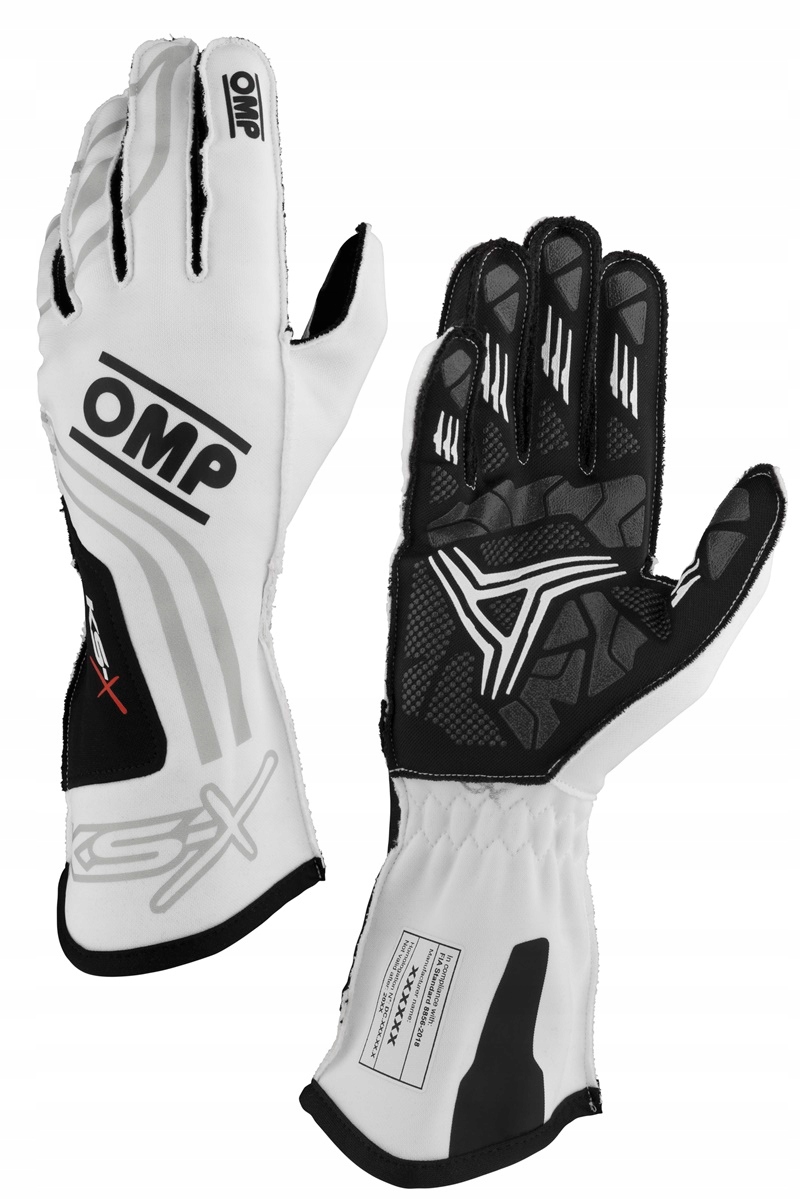 Rukavice s homologáciou Omp Ks-x 8877-2022 biele veľ L