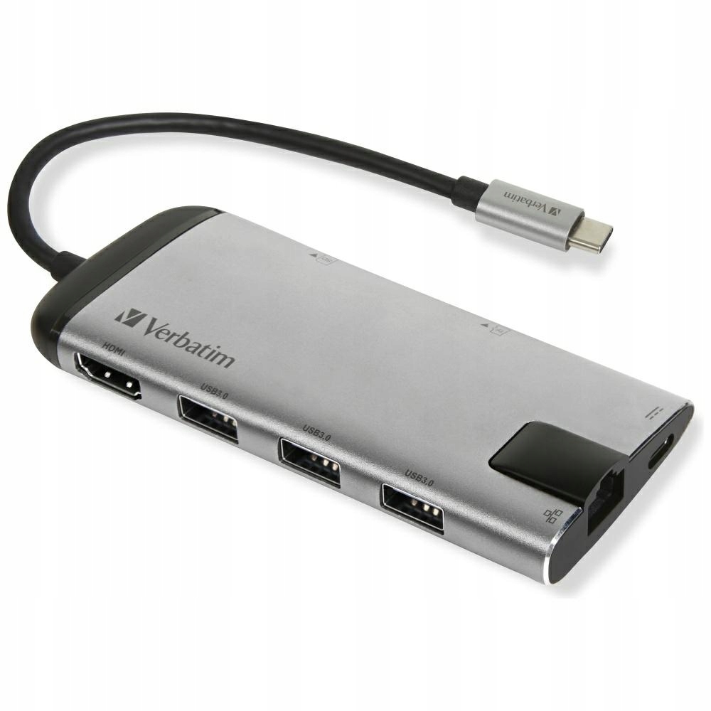 Verbatim Adaptér Hub Usb-c Usb-c/ 3xUSB-A 3.0/HDMI/Eternet/SD/microS