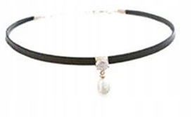 CHOKER czarny NASZYJNIK na szyję cieniutki perełką Marka Inna marka