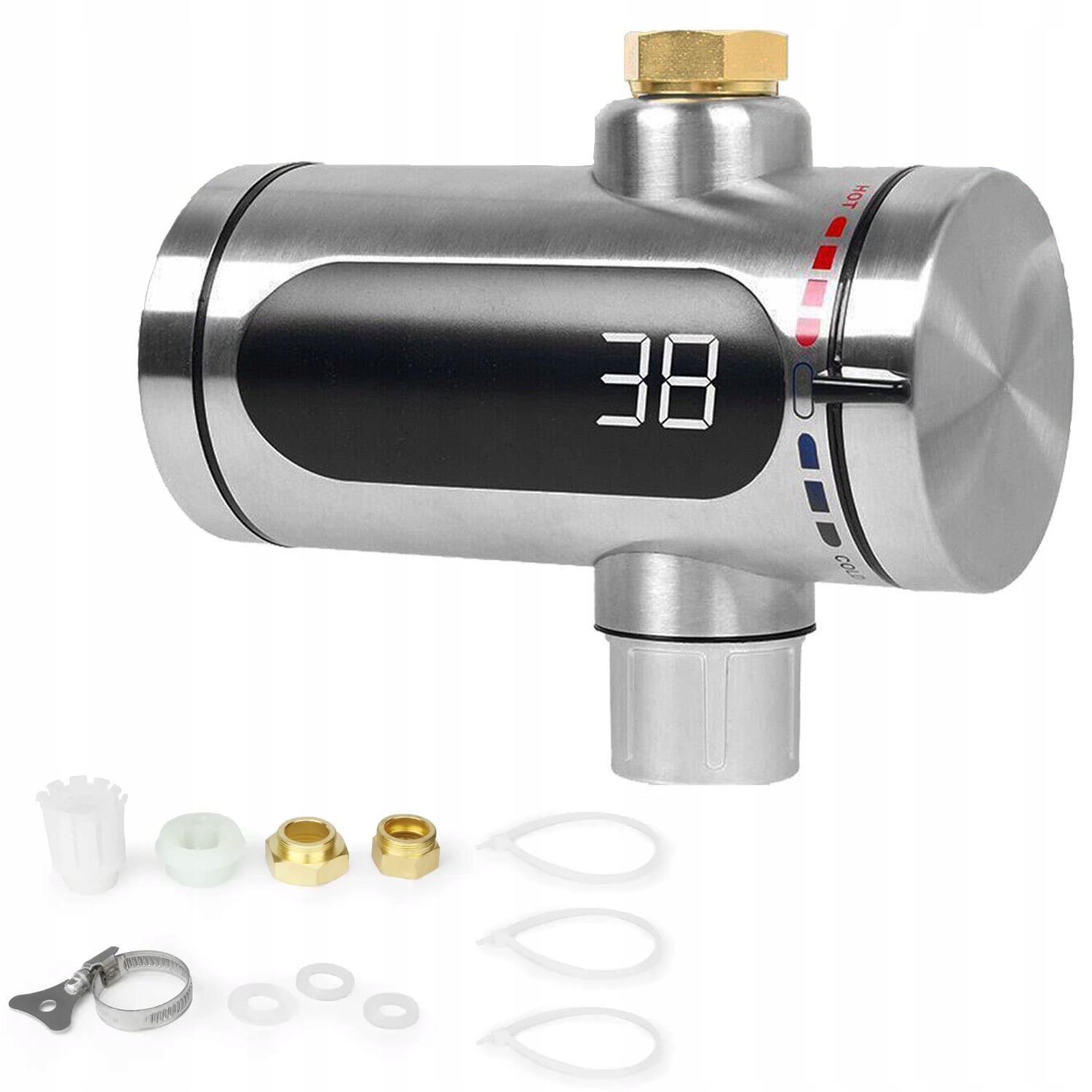 PRZEPŁYWOWY PODGRZEWACZ WODY PRYSZNICOWY 3000W LCD