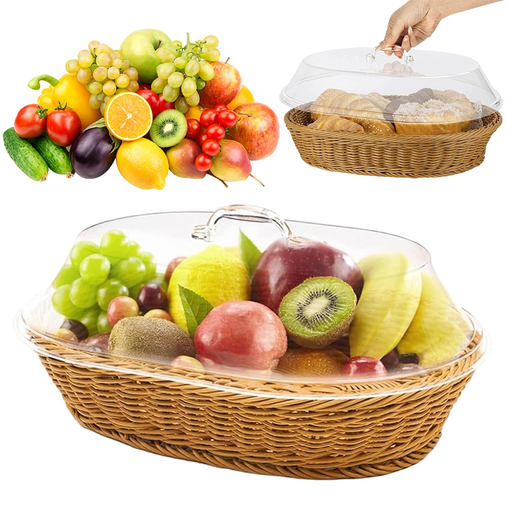 Koš Organizér Úložný Box S Víkem Ratan 36X26X13.5 CM