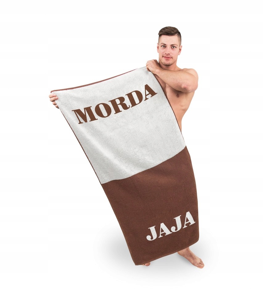 Zábavný koupací ručník morda vajíčka 100% bavlna egyptská 70 x 140 cm
