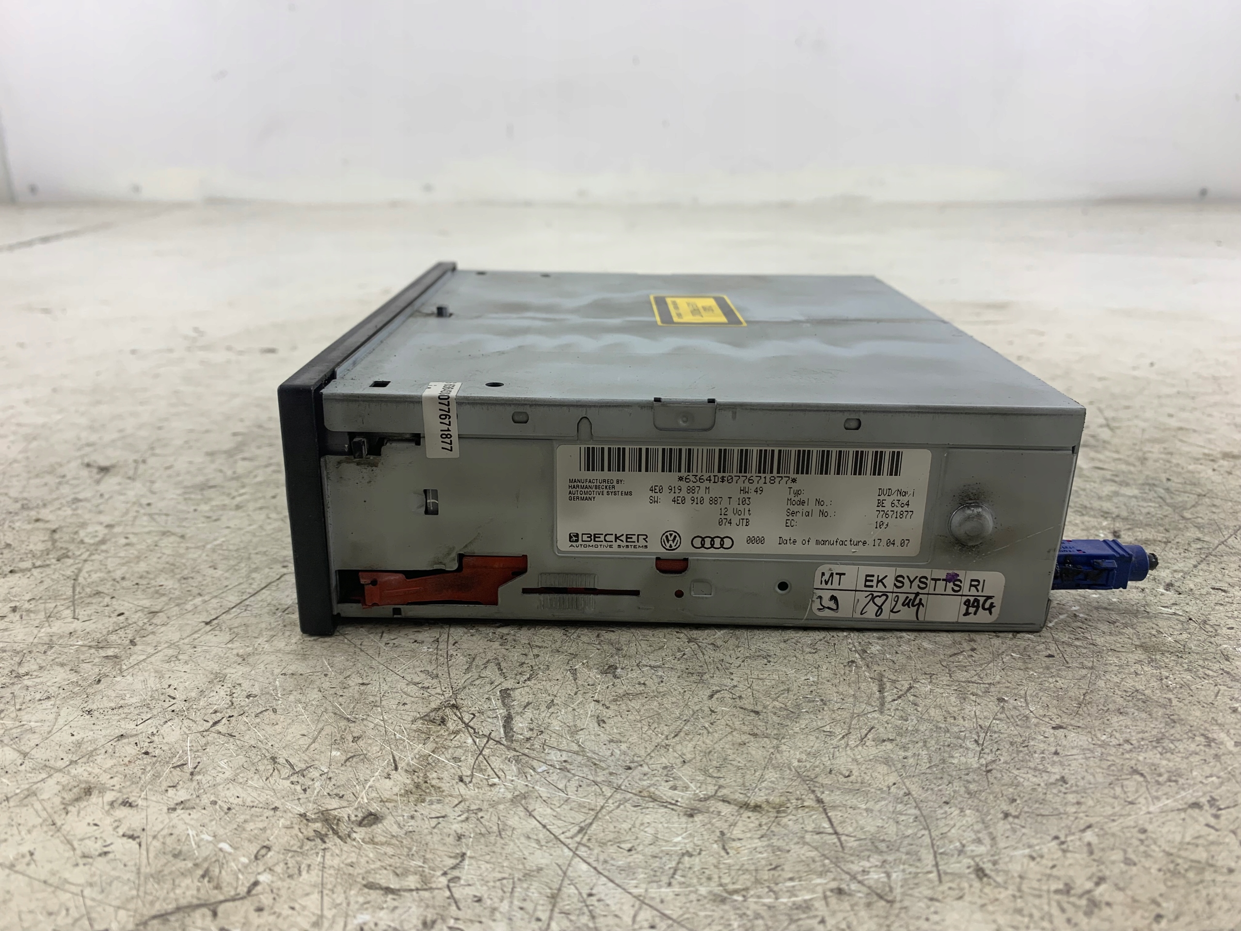 AUDI A6 C6 A8 D3 player navigation devices NAVI 4E0910887T