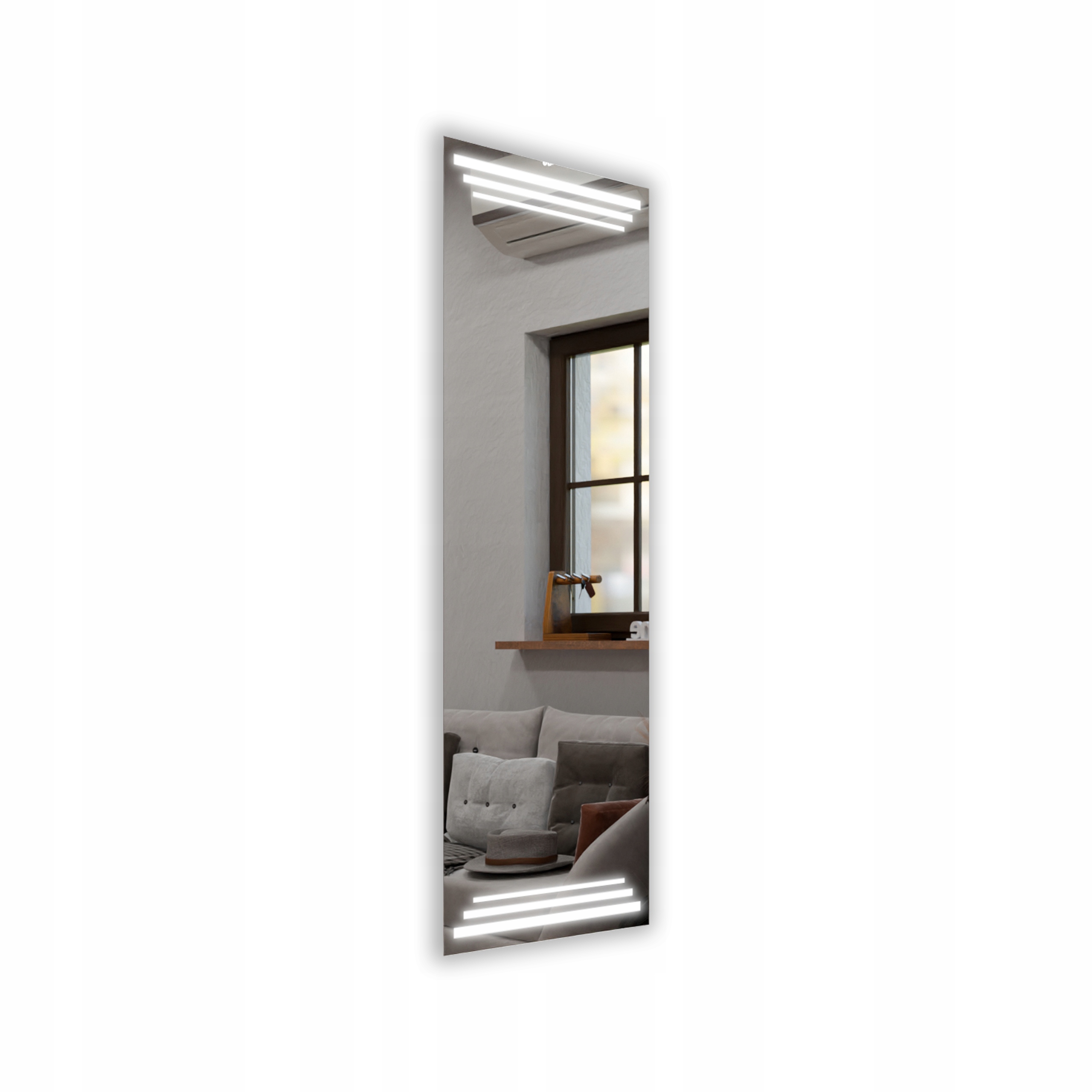 Moderné zrkadlo Birma 70 x 140 cm s Led podsvietením do obývacej izby Vertikálne