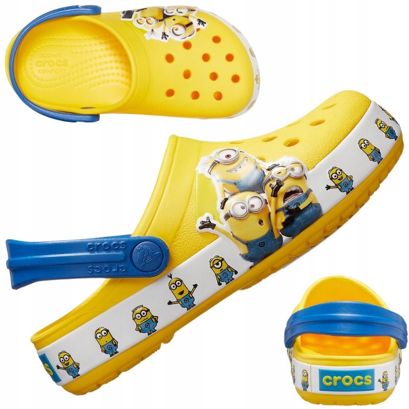Dziecięce Sandałki Crocs Wodoodporne Chodaki Minionki r. 20-21