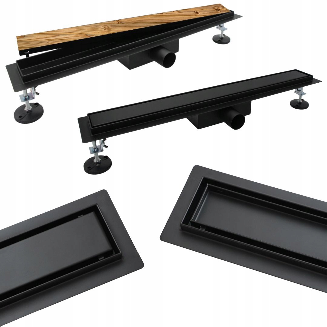 Lineárny Odtok 2v1 Čierny 80 CM Hlboký Osadník