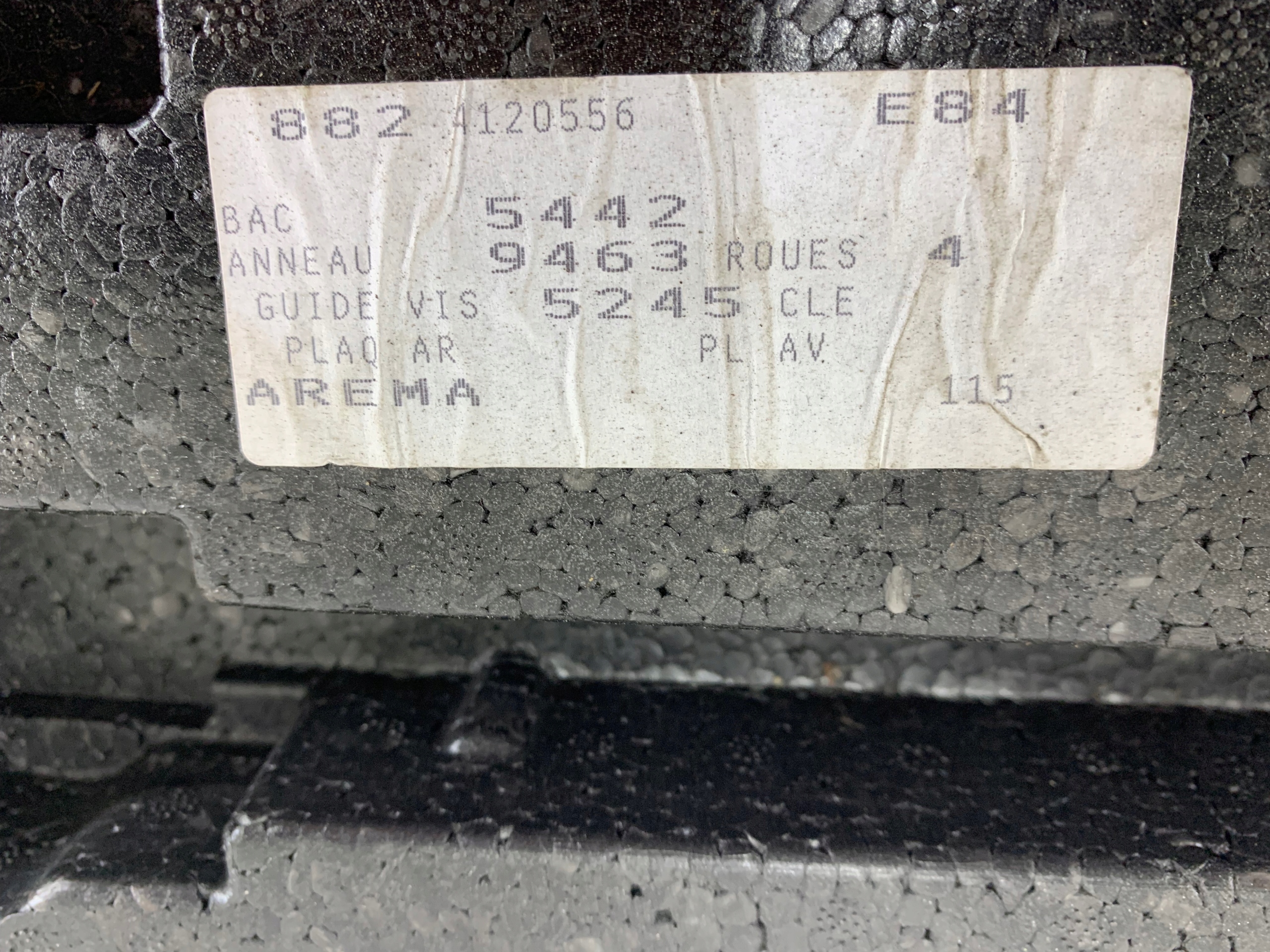 RENAULT MEGANE II reparatursatz der räder kompressor lock with key einsatz WKRETKA