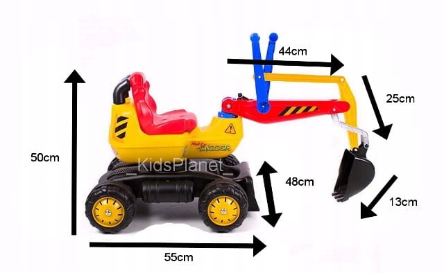 Duża koparka jeździk XL Maxi digger Blue Marka Bed-Pol