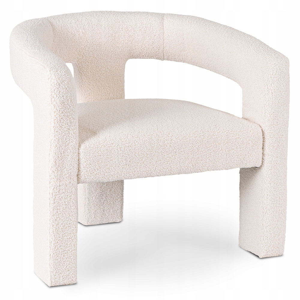 Čalouněné krémové křeslo do toaletního stolku a obývacího pokoje Ložnice