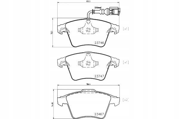 Textar Brzdové Destičky Vw Přední T5 03- 16 Asistent řidiče #28