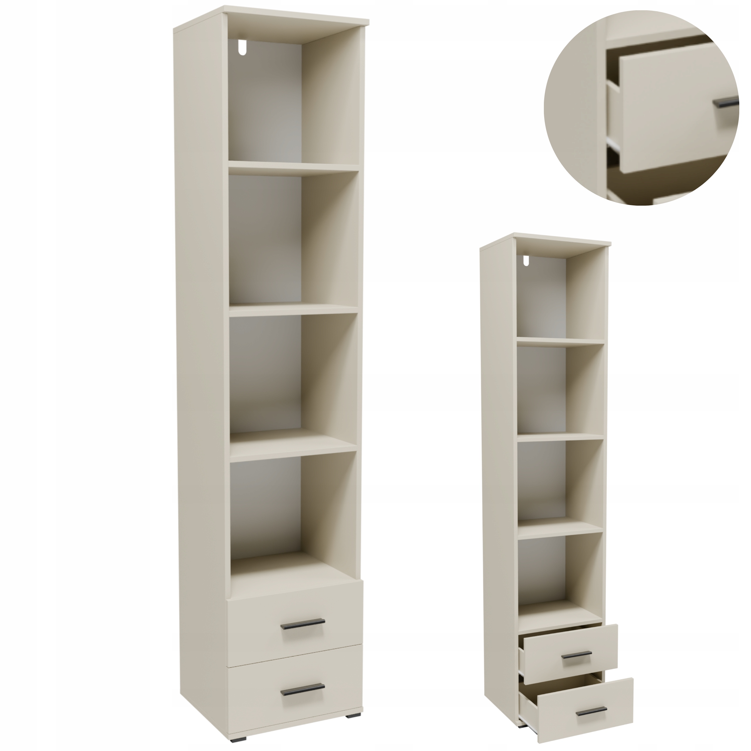 Regál CR3-ST3 180 cm kašmír zásuvky police skříňka oblečení knihy hračky