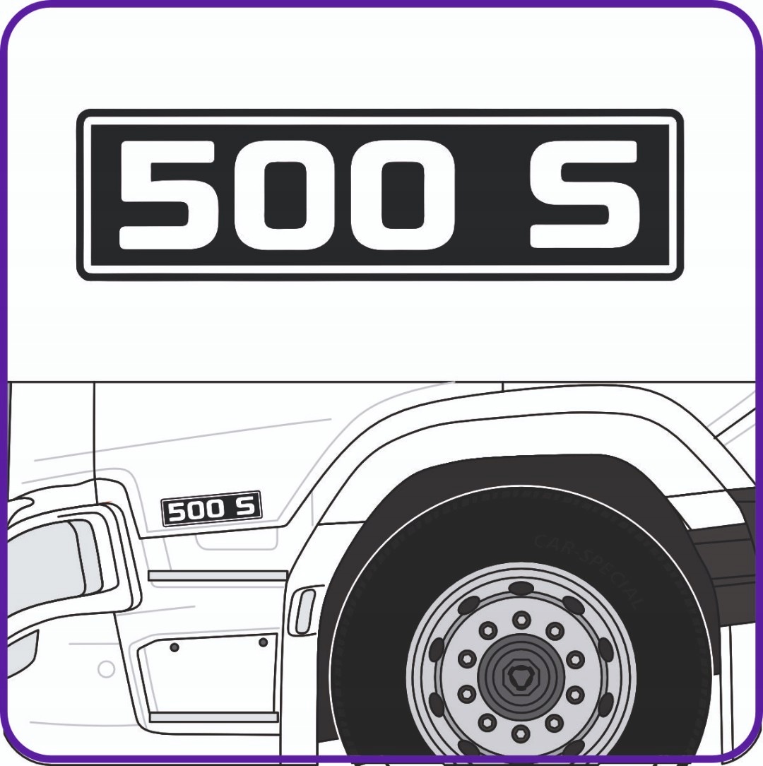 Naklejka Premium emblemat 500 S bok kabiny Scania Ng
