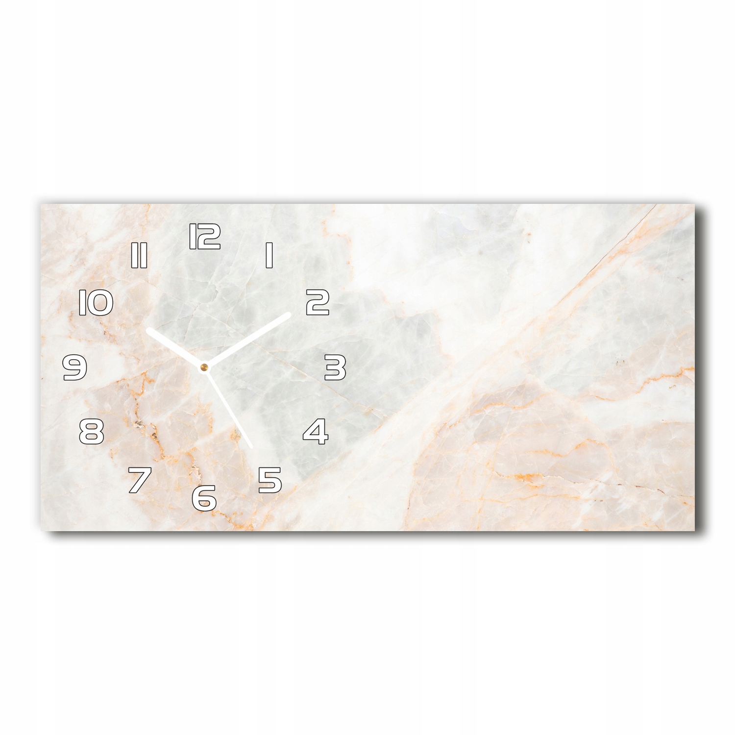 

Szklany zegar ścienny do salonu Marmur 60x30 cm