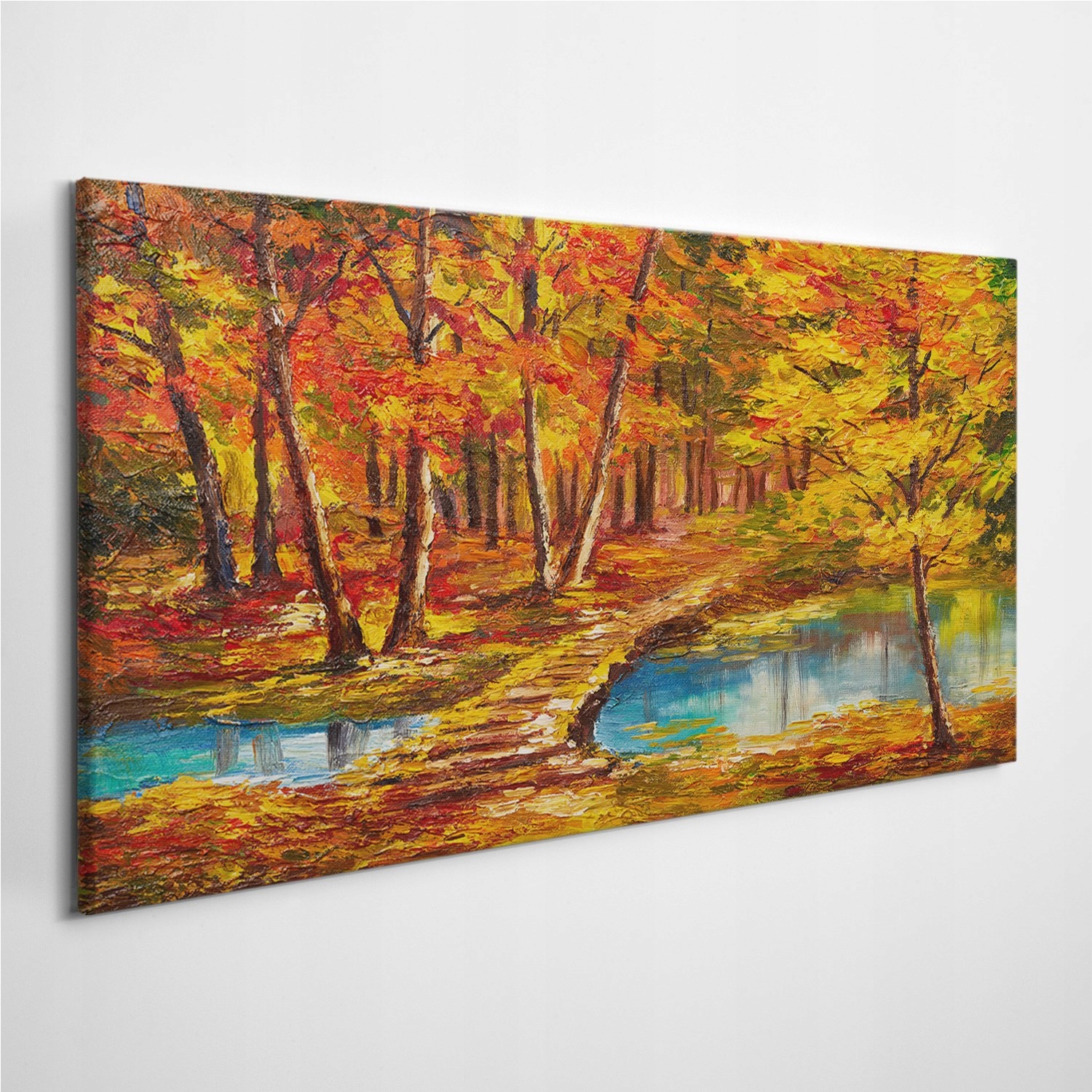 

Fotoobraz na płótnie Jezioro Jesień Most 100x50 cm