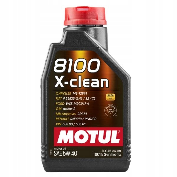 Olej Motul 8100 X-clean 5W40 1L 102786 LL-04 Vw 505 00 505 01