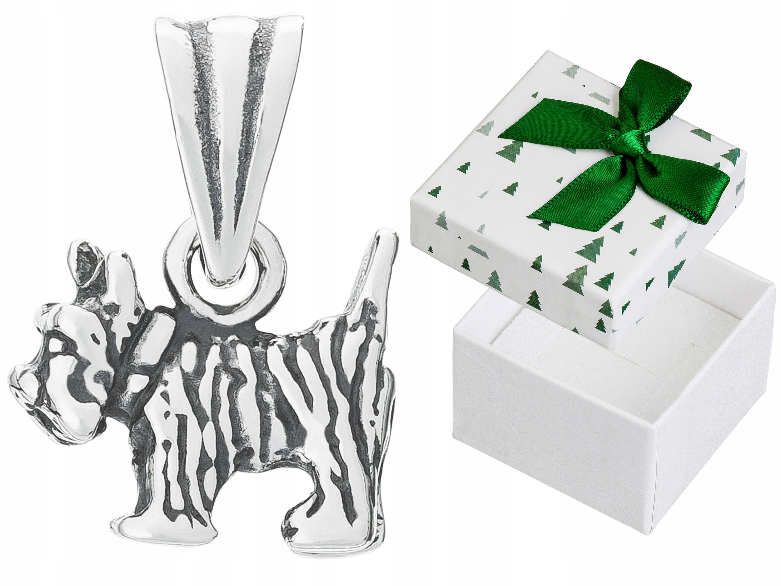 Stříbrný přívěsek Pejsek Šnaucer Malý Oxidovaný Přívěsek Pes teriér 925