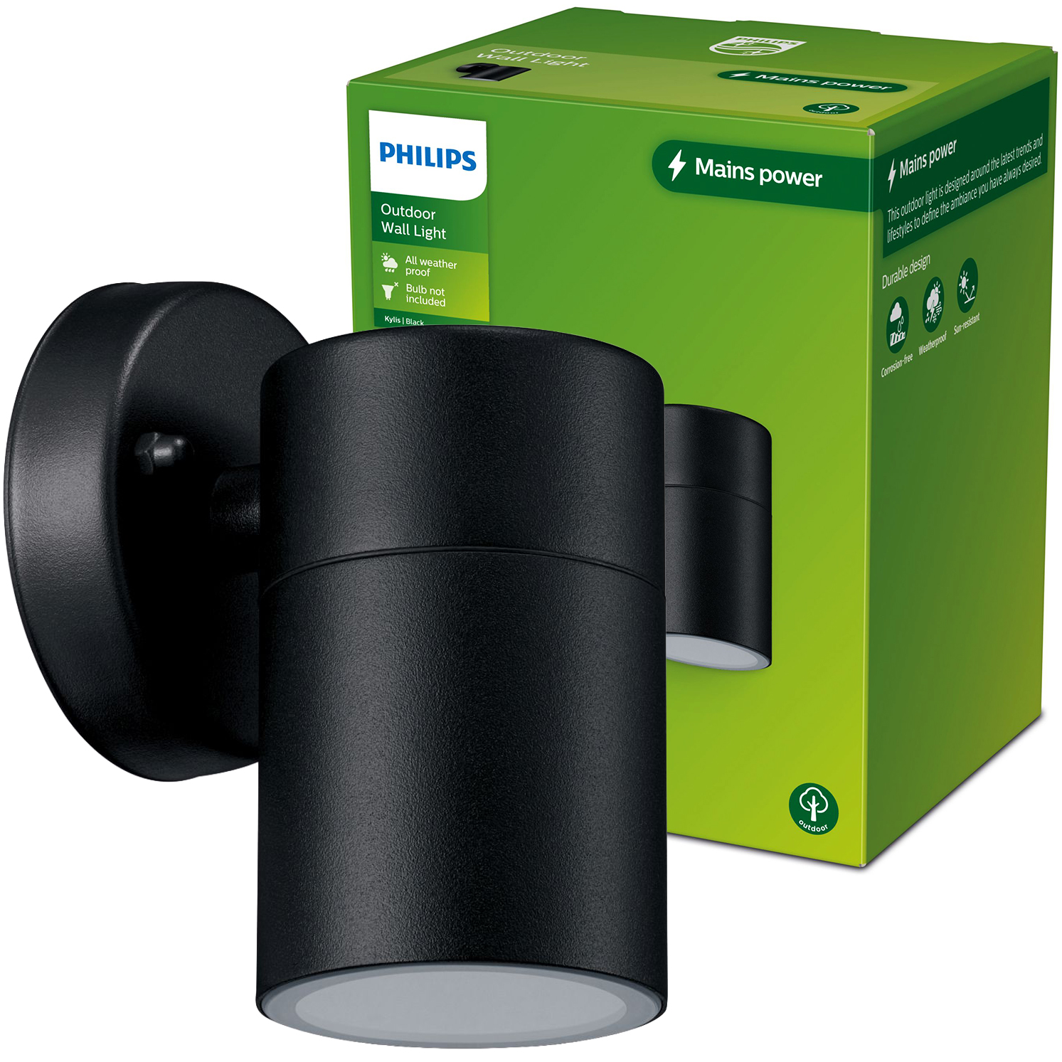 Venkovní nástěnné svítidlo Philips Kylis Led zahradní fasádní lampa GU10 IP44