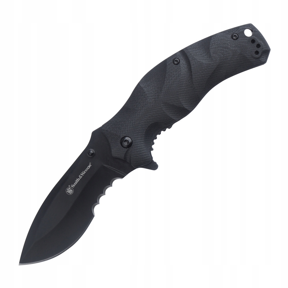 Smith&Wesson Nůž Edc Black Ops Recurve 8Cr13MoV Černý