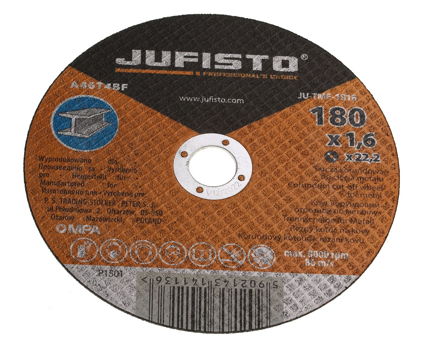 

Tarcza Do Cięcia Metalu 180 x 1.6 mm Jufisto
