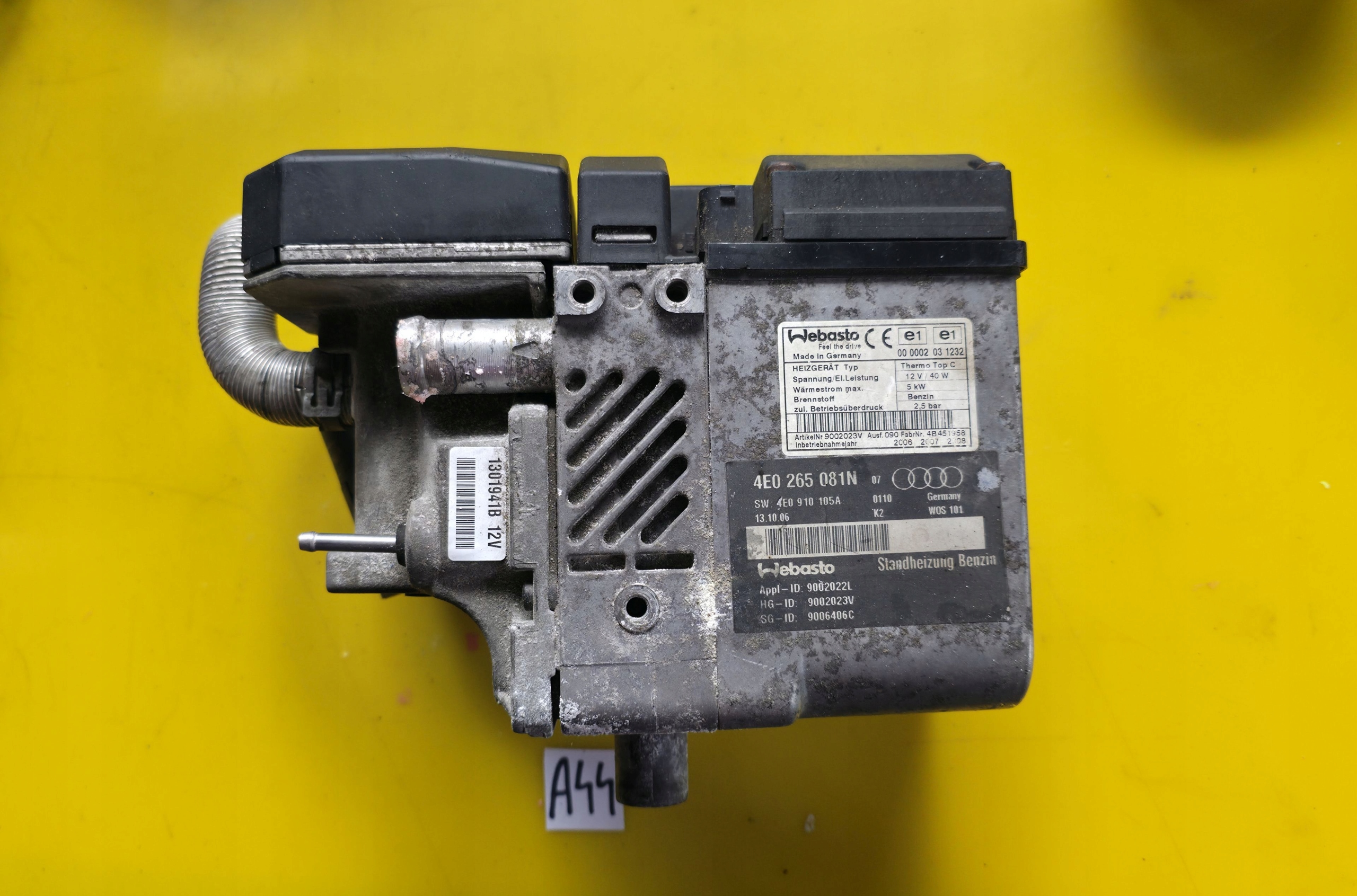 WEBASTO OGRZEANIE POSTOJOWE AUDI A8 D3 4.2TDI