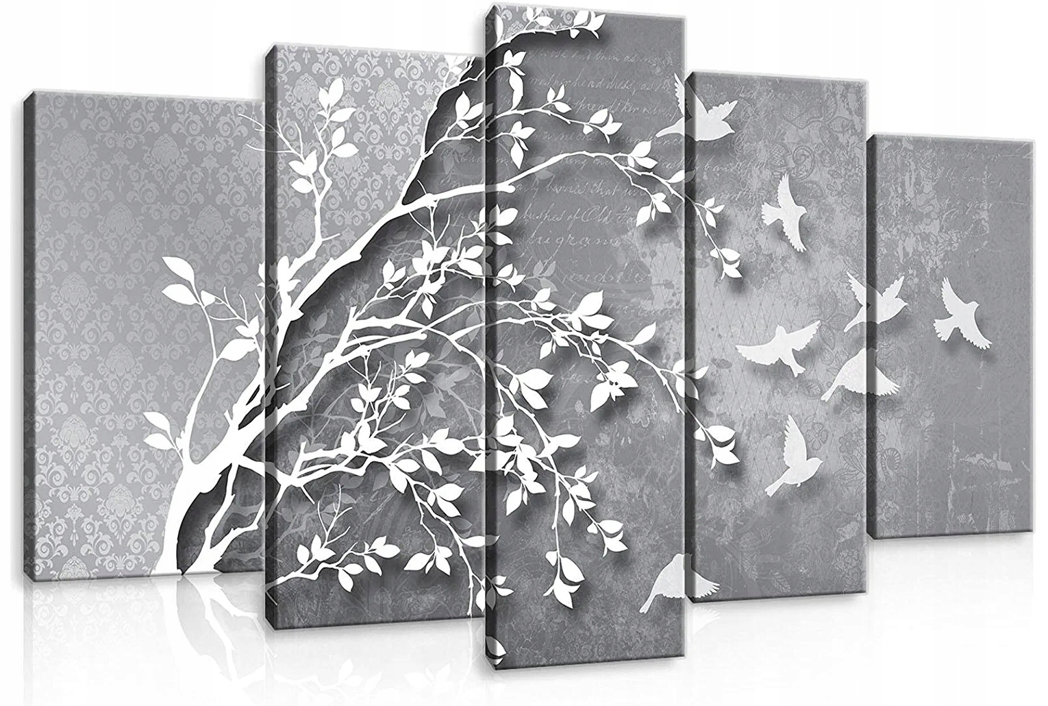 Obraz Na Plátně Canvas 100x60 Strom Ptáci 3D