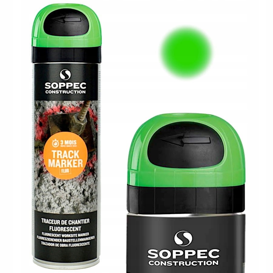 FARBA GEODEZYJNA SPRAY SOPPEC FLUO TP ZIELONY