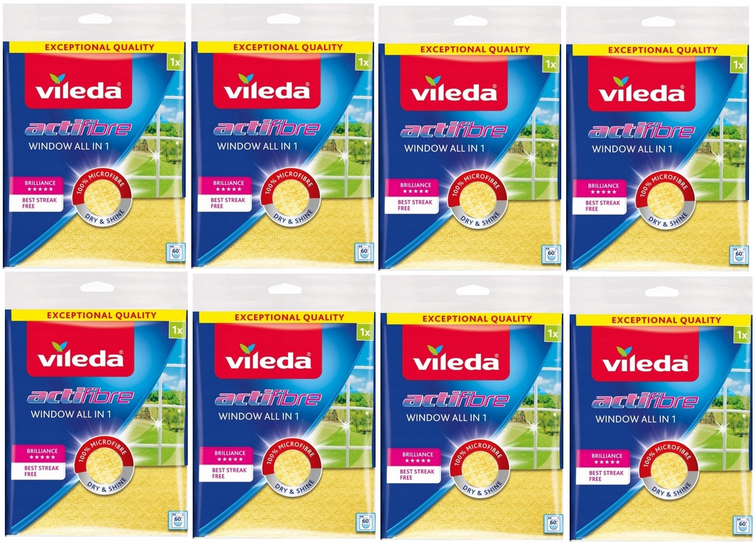 Ściereczka okienna Actifibre do szkła Vileda 36x32cm 8 sztuk