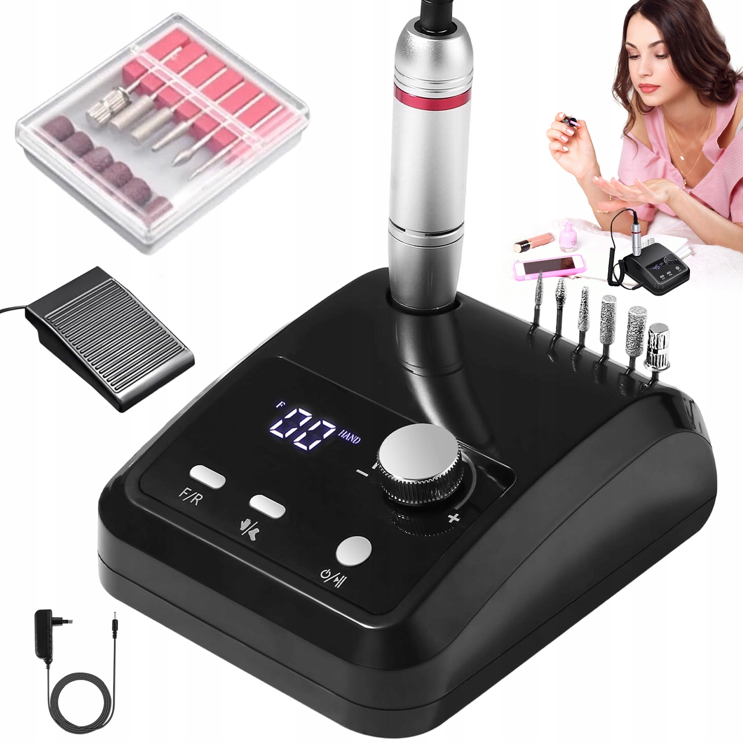 Bruska Na Nehty Profesionální Elektrická Na Gel A Akryl