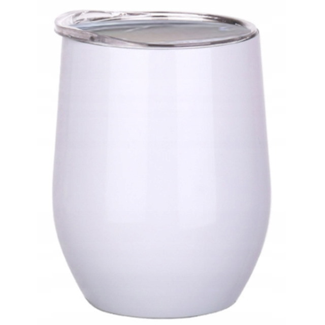 Kubek termiczny do picia yerba mate kawy herbaty z pokrywką biały 350ml