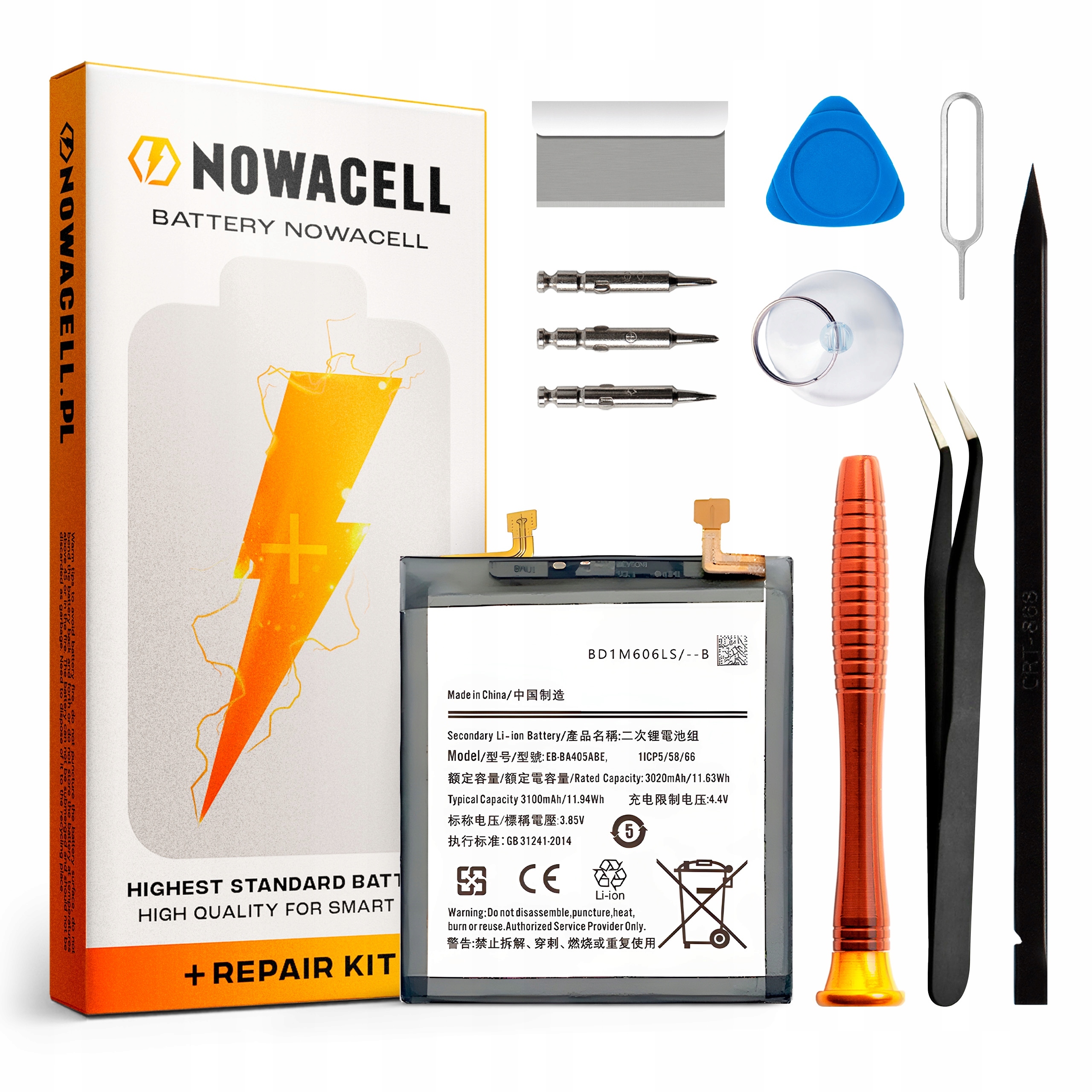 Bateria EB-BA405ABE do Samsung A40 Zestaw 3100 mAh Nowacell