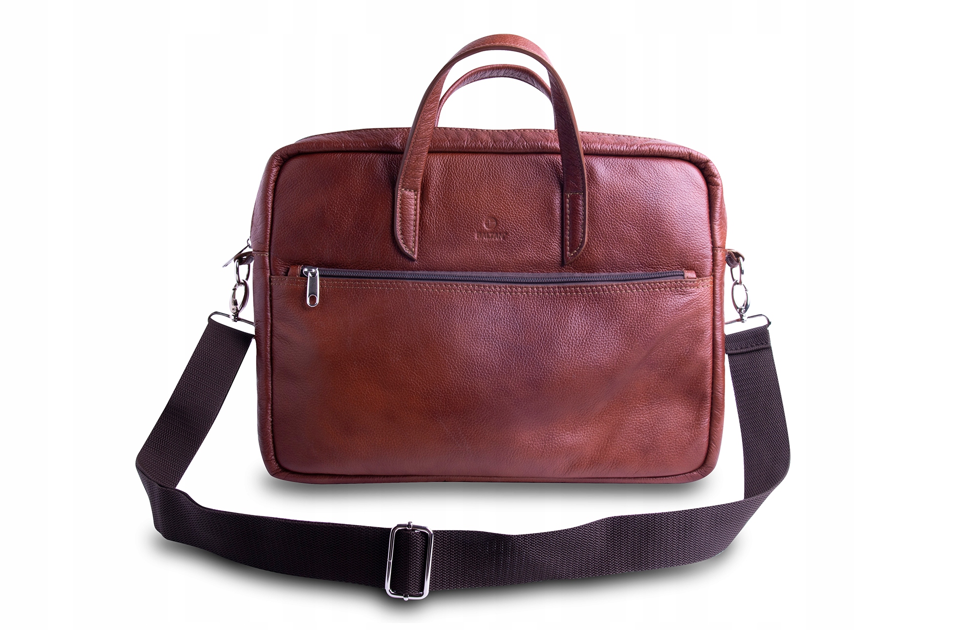 Taška na notebook Baltan Crocodile kožená do 14 palců, hnědá, klasická