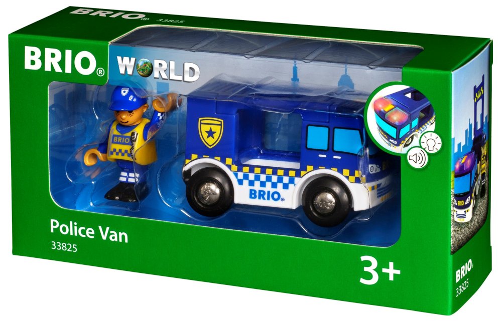 

Brio Kolejka Furgonetka policyjna + Figurka 33825
