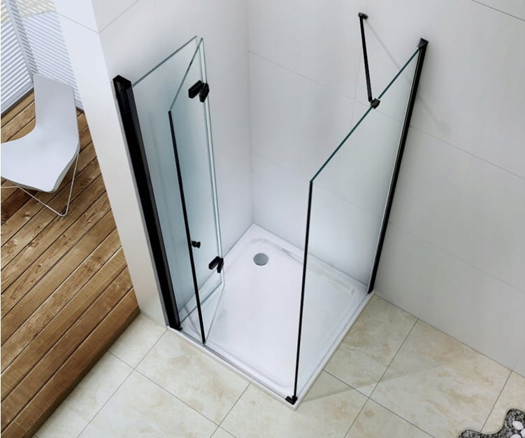 KABINA PRYSZNICOWA 80x80 składane CZARNE PROFILE Marka Veldman