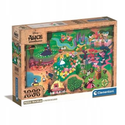 Clementoni puzzle 1000 kompaktných Disney Maps Alice
