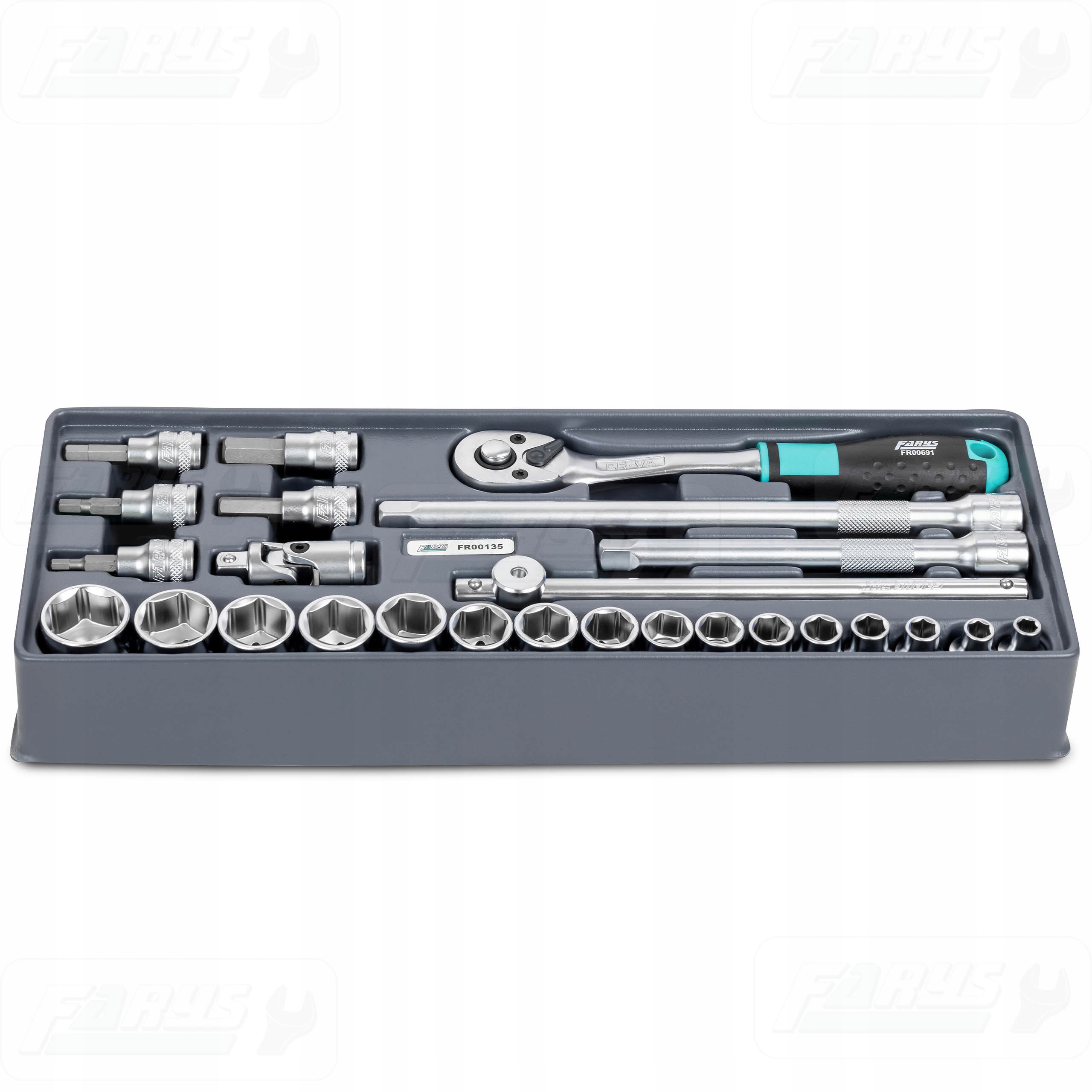 WKŁAD DO SZAFKI WYPOSAŻENIE PREMIUM ZESTAW KLUCZY NASADOWYCH 3/8” 26el. Kod producenta FR00135