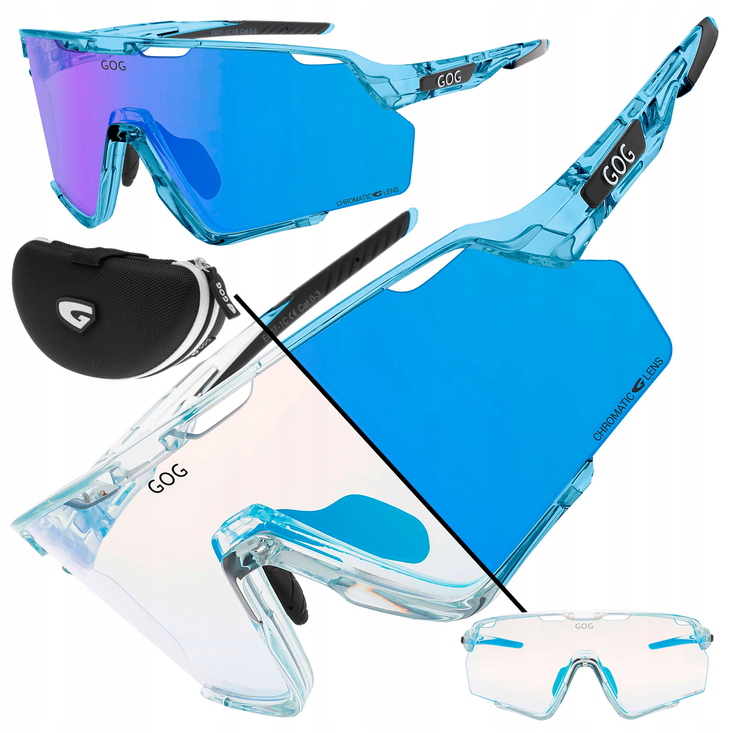 Cyklistické Sportovní Brýle Gog Prometheus E607-1C S Fotochromatickým Povrchem, Kategorie 0-3