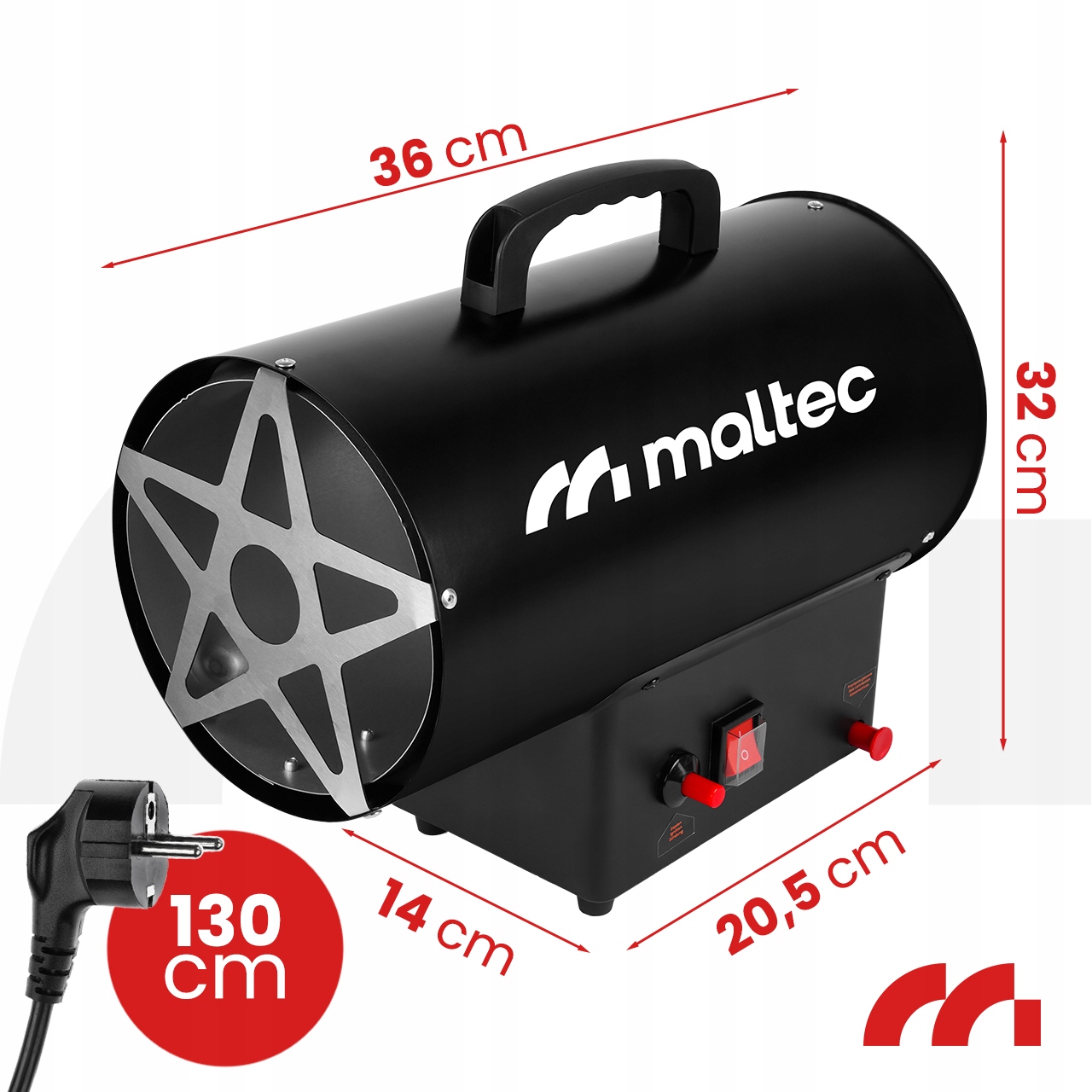 Gasvorwärmer für Zylindergebläse, Schlauchreduzierer, hohe Leistung 25 kW, Herstellercode 109624