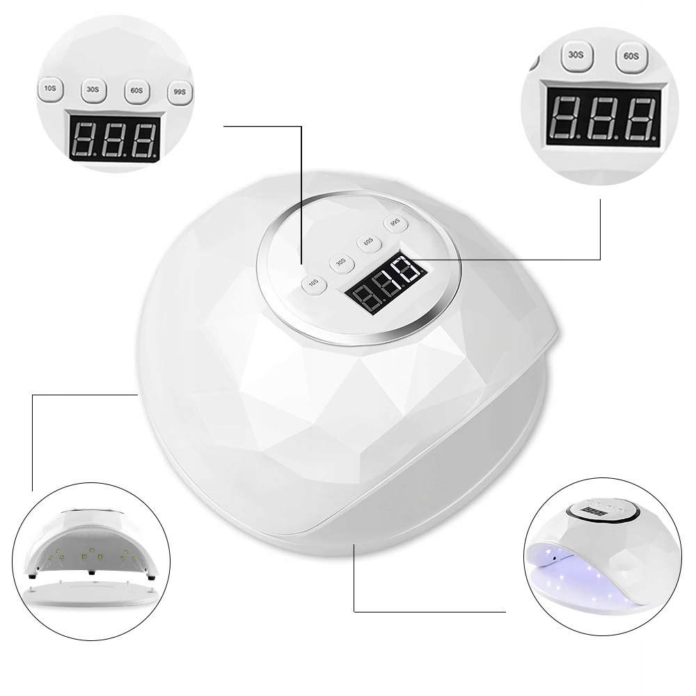 SUN F6 86W ONE LAMPA DO PAZNOKCI UV LED 39 LED Marka Elektromet