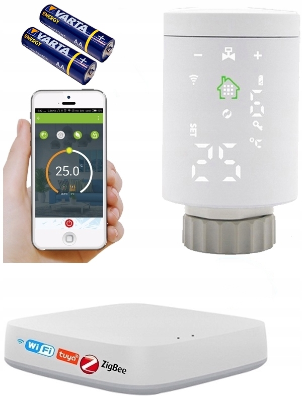 Tuya ZigBee 1 x Termostatová Hlavica Wifi Centrála