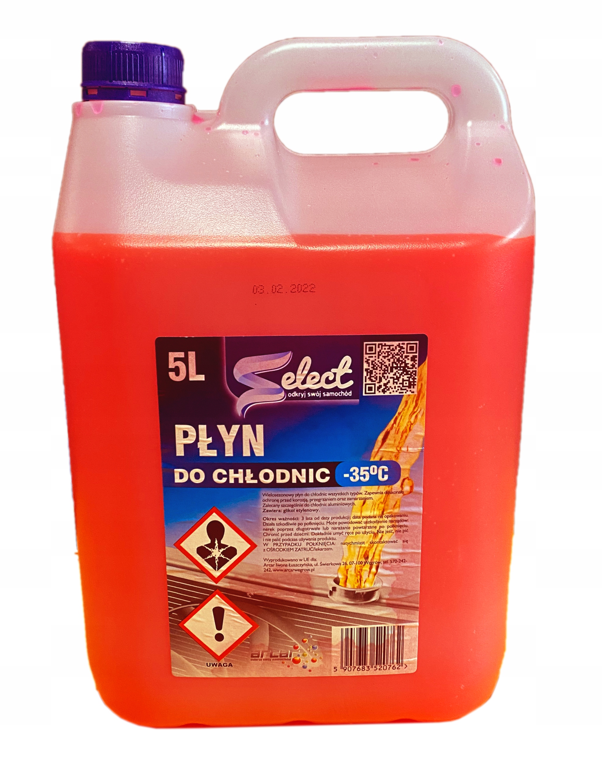 

Płyn Do Chłodnic G12 Czerwony 5L Select