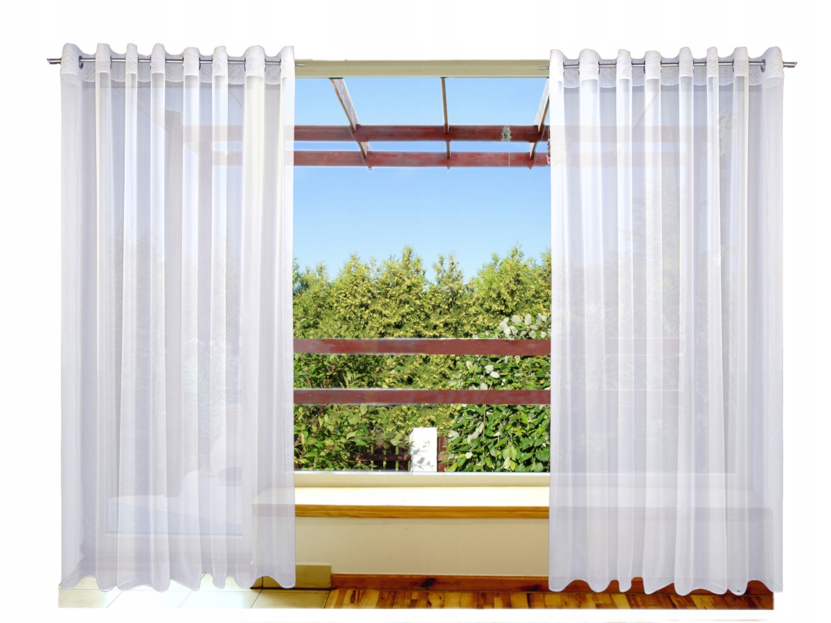 Firana OKTAWA- 295 x 245cm, przelotki, biała Marka inna